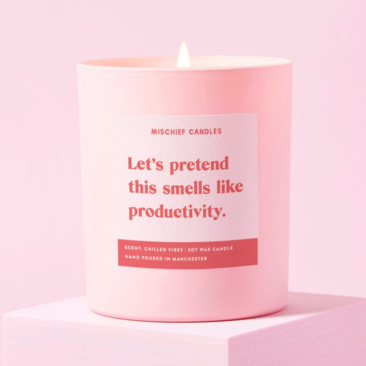 Funny Friend Gift Soy Wax Candle Smells Like Productivity