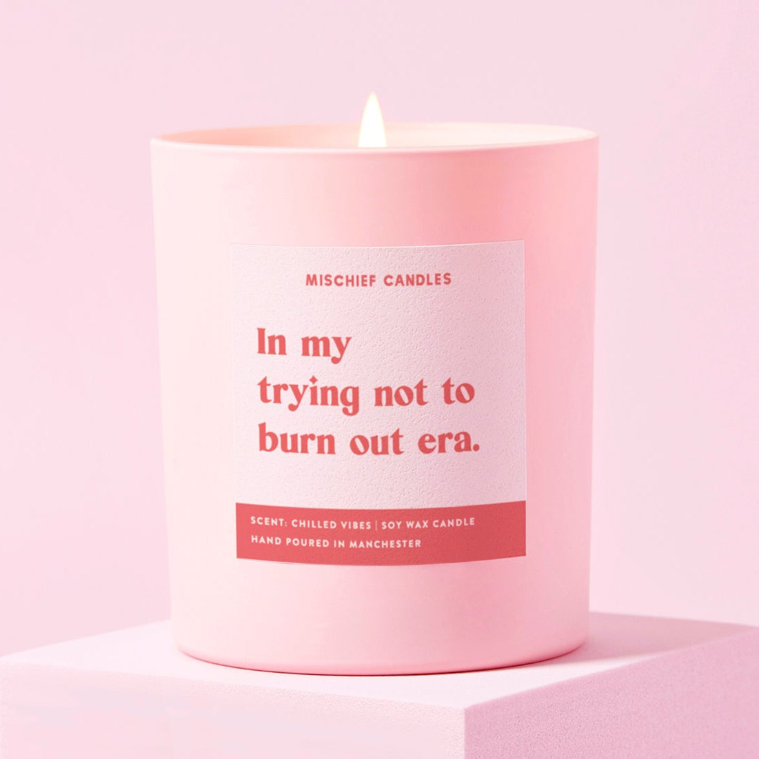 Funny Self-Care Gift Soy Wax Candle Trying Not to Burn Out Era