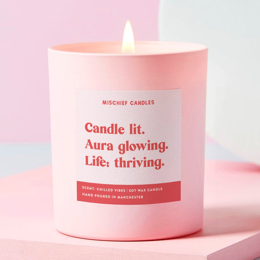 Positivity Gift Funny Self-Care Gift Soy Wax Candle Life Thriving