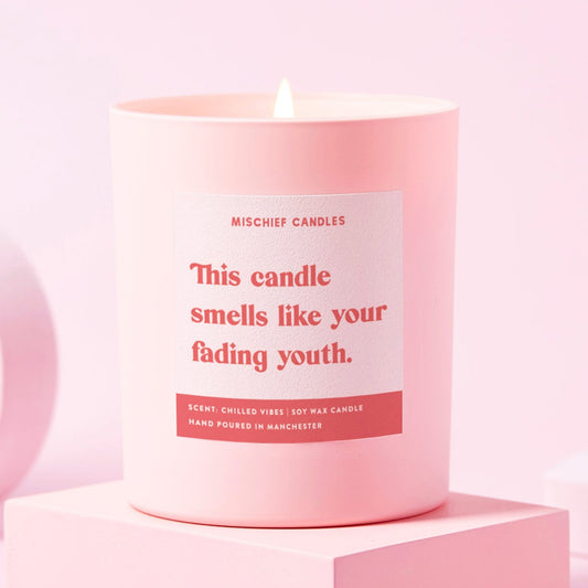 Funny Birthday Gift Soy Wax Candle Smells Like Your Fading Youth