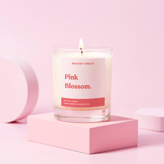 Scented Soy Candle Floral Scented Candle Pink Blossom