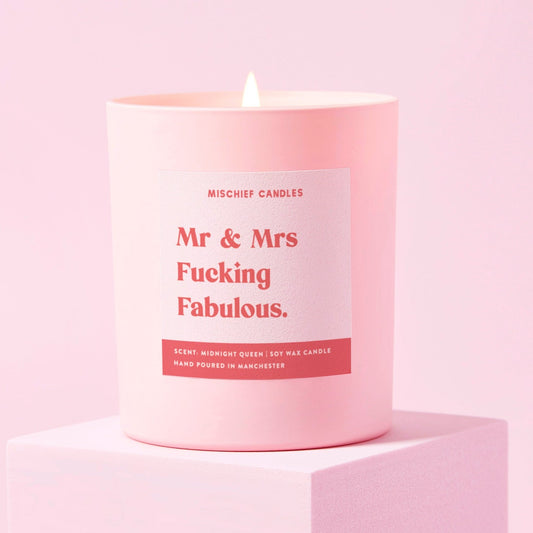 Funny Wedding Gift Candle Mr And Mrs Fabulous