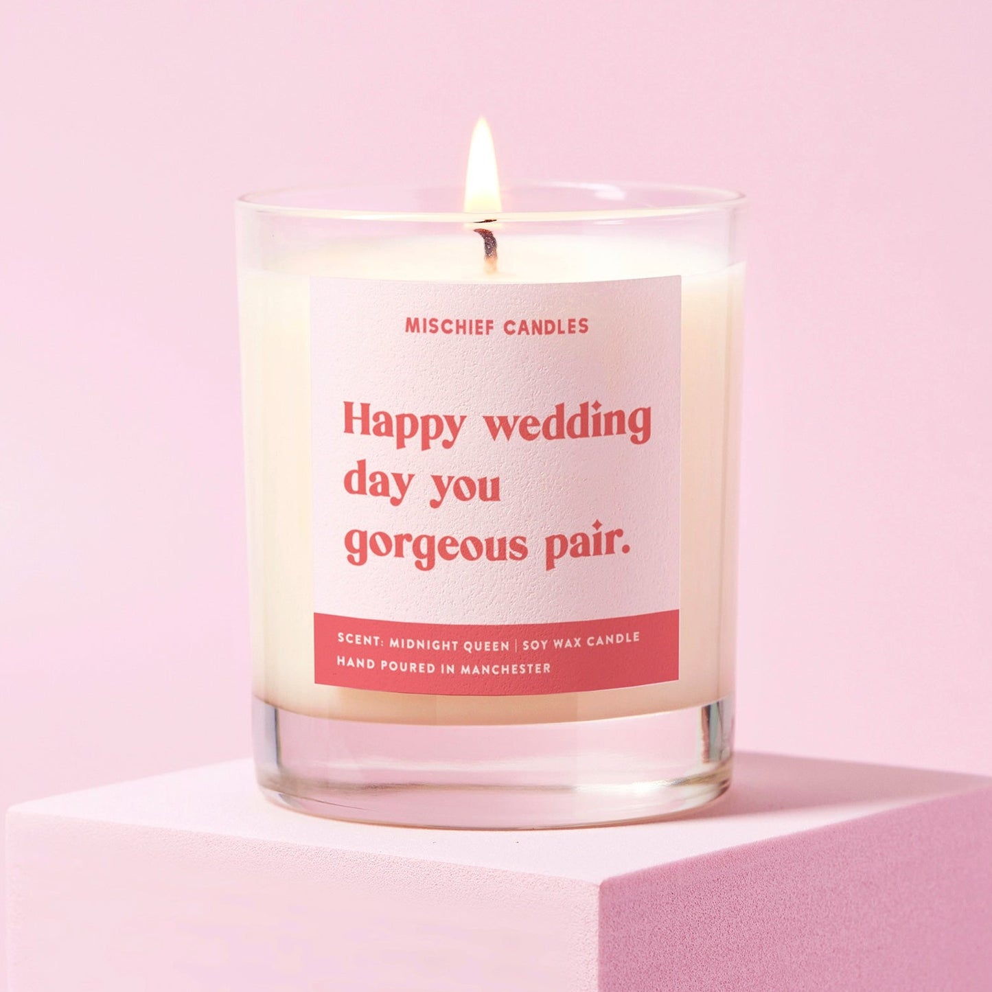 Funny Wedding Gift For Couple Candle Happy Wedding Day You Gorgeous Pair