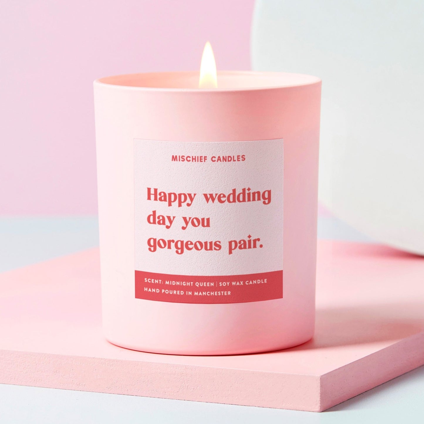 Funny Wedding Gift For Couple Candle Happy Wedding Day You Gorgeous Pair