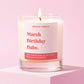 March Birthday Gift Funny Gift Candle March Birthday Babe