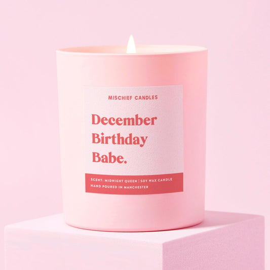 December Birthday Gift Funny Gift Candle December Birthday Babe