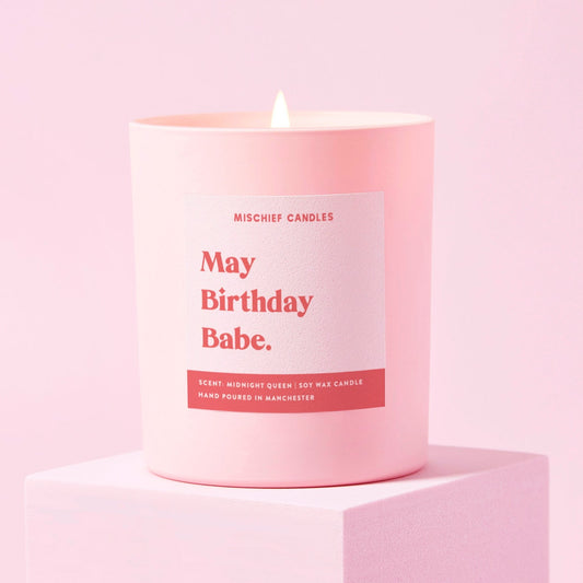 May Birthday Gift Funny Gift Candle May Birthday Babe