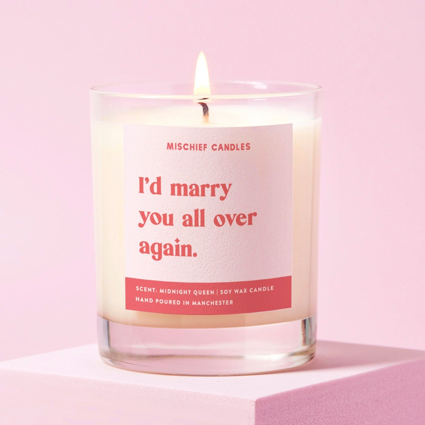 Funny Anniversary Gift Candle Marry All Over Again