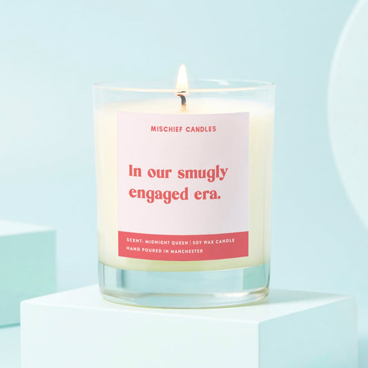 Funny Engagement Gift For Fiance Candle Smugly Engaged Era