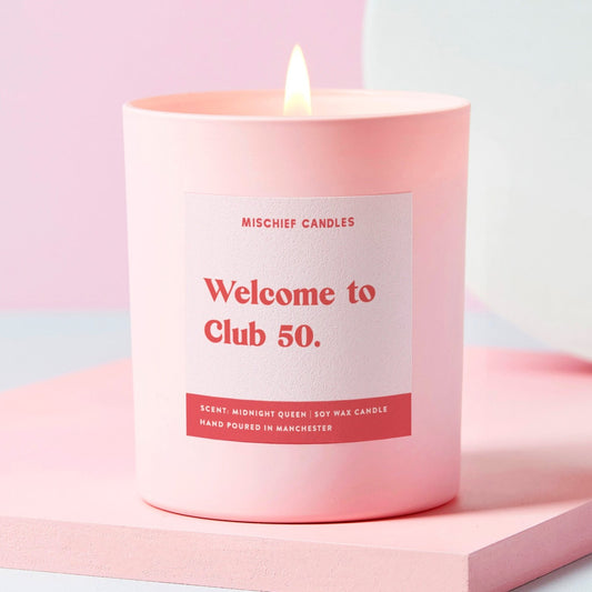 50th Birthday Gift Funny 50th Birthday Gift Candle Club 50