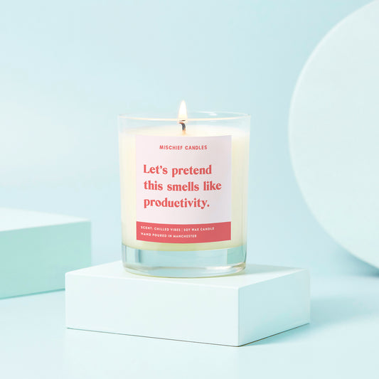 Funny Friend Gift Soy Wax Candle Smells Like Productivity