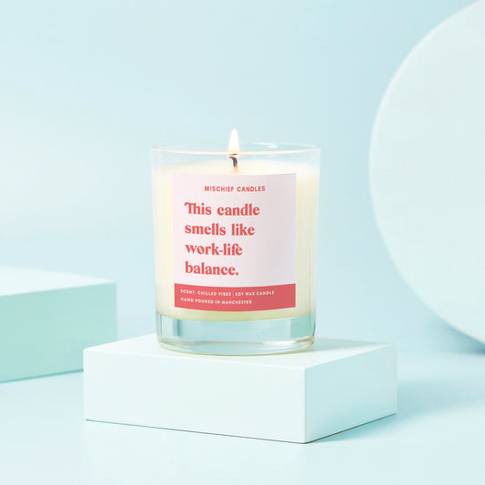 Funny Self-Care Gift Candle Smells Like Work-Life Balance