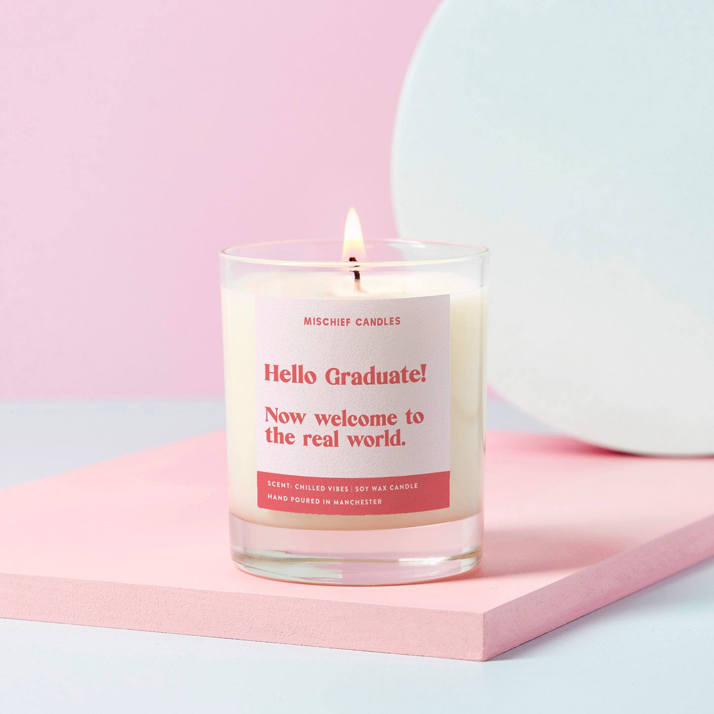 Funny Graduation Gift Soy Wax Candle Welcome to the Real World