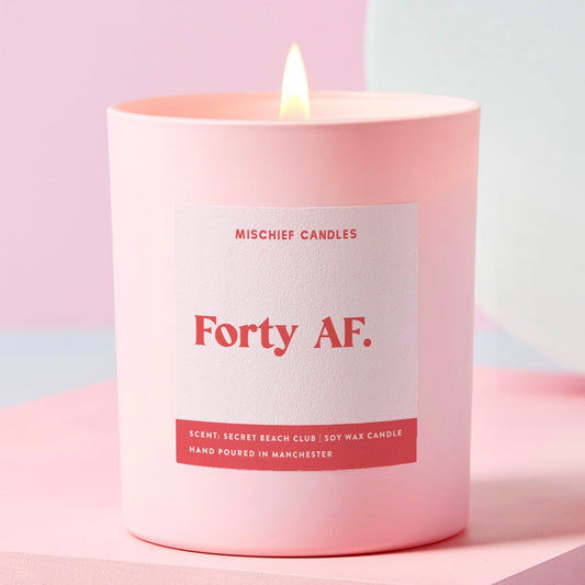 40th Birthday Gift Funny 40th Birthday Candle Forty AF