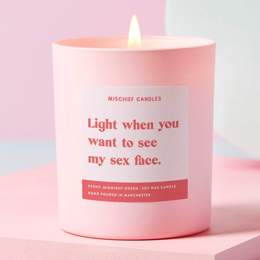 Funny Girlfriend Gift Light to See Sex Face Funny Candle