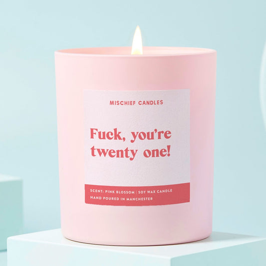 Funny 21st Birthday Gift Funny Candle Fuck You're Twenty One