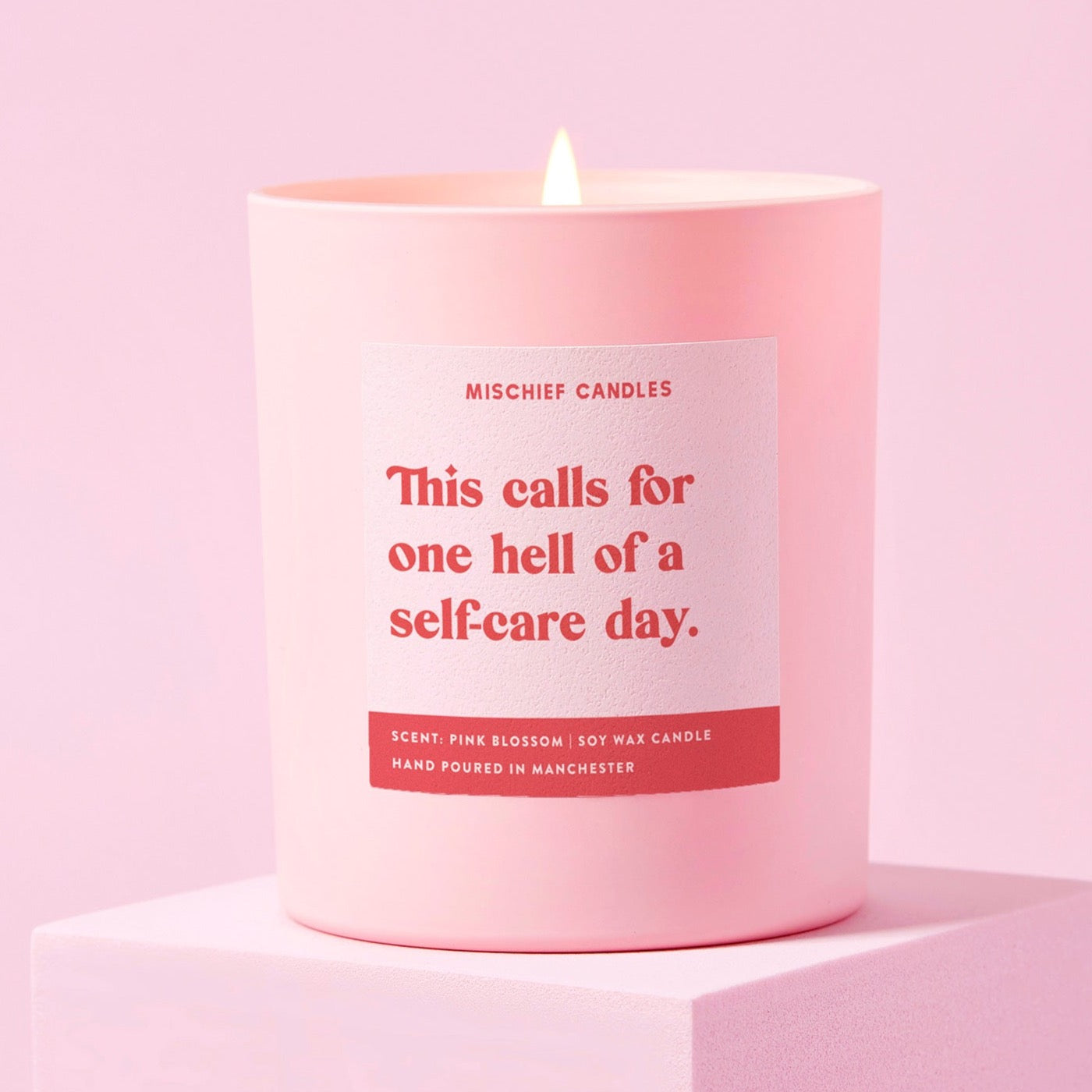 Thinking of You Gift Funny Candle One Hell of a Self-Care Day